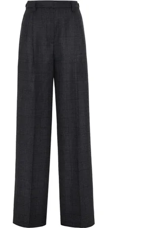Brunello Cucinelli Pantalones de vestir con cuadros estampados