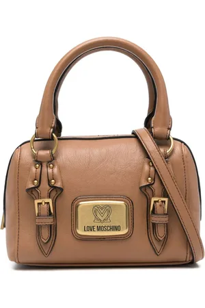 Moschino Tote con placa del logo