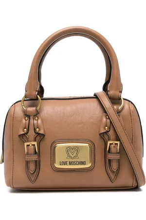 Moschino Tote con placa del logo