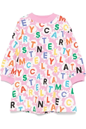 Stella McCartney Vestido con logo estampado