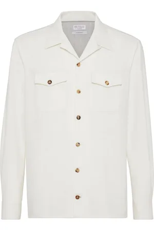 Brunello Cucinelli Camisa con solapa de muesca