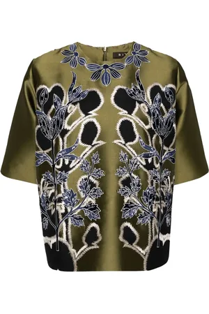 BIYAN Blusa con bordado floral