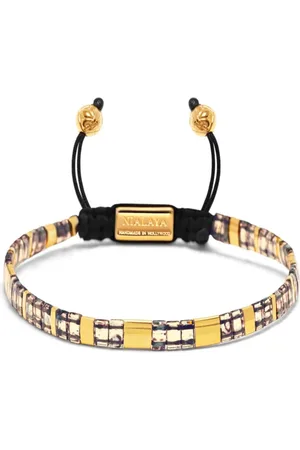 Nialaya Pulsera de cuentas con logo grabado