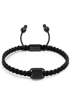 Nialaya Pulsera con cordones y detalles de cristal