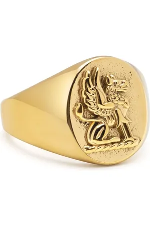 Nialaya Anillo de sello Lion Crest