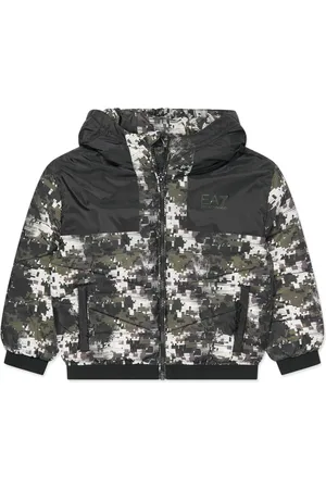 Emporio Armani Chamarra con estampado militar