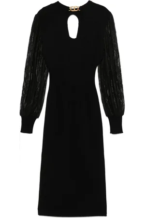 Twin-Set Vestido midi con diseño tejido