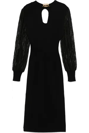 Twin-Set Vestido midi con diseño tejido