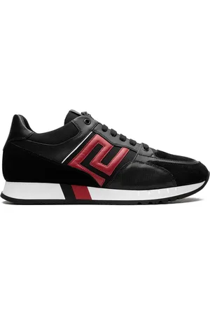 VERSACE Tenis Greek Key Contrast Black