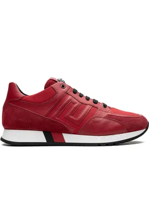 VERSACE Tenis Greek Key Contrast Red