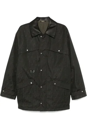 Fendi Abrigo con motivo FF en jacquard