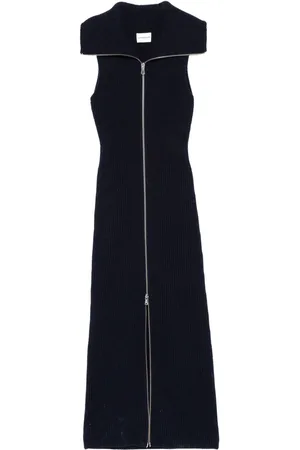 Claudie Pierlot Vestido tejido con cuello de tortuga y cierre
