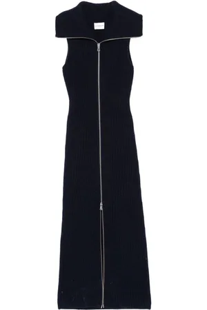 Claudie Pierlot Vestido tejido con cuello de tortuga y cierre