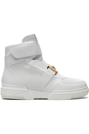 VERSACE Tenis altos con placa Medusa