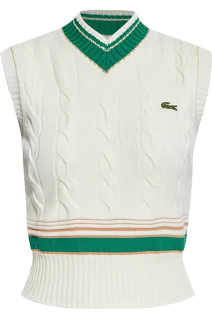 Lacoste Top en tejido de ochos con logo bordado