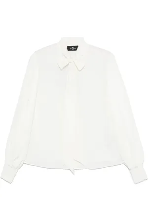 Etro Blusa de seda con moño en el cuello