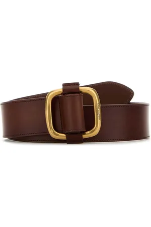 Saint Laurent Cinturón con logo grabado