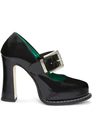 Msgm Zapatillas con hebilla y tacón alto