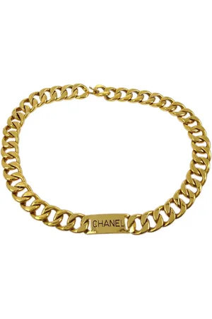 CHANEL Cinturón de cadena con logo 1990-2000