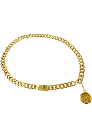 CHANEL Cinturón de cadena con detalle de medallón 1994
