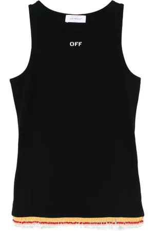 OFF-WHITE Top con mostacillas