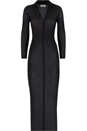 LANEUS Vestido tejido de canalé