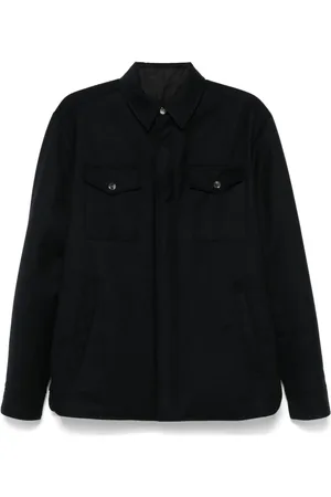 CANALI Chamarra capitonada con diseño reversible