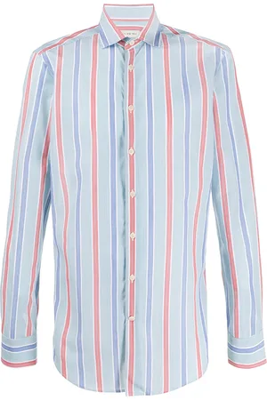 Etro Camisa a rayas con cuello italiano