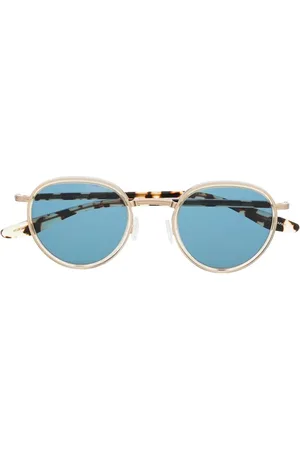 Barton Perreira Lentes de sol con armazón redonda estilo carey