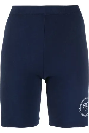 Sporty & Rich Shorts biker con logo estampado