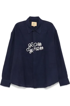 Glass Cypress Camisa con detalle de perlas artificiales