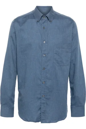 CANALI Camisa con motivo de espiga