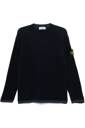 Stone Island Suéter tejido de canalé grueso