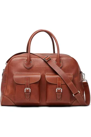Brunello Cucinelli Bolsa weekend con sello del logo
