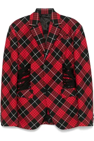 Jean Paul Gaultier Blazer con motivo de cuadros