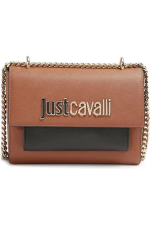 Roberto Cavalli Bolsa crossbody con placa del logo