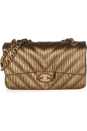 CHANEL Bolsa de hombro Double Flap mediana 2018