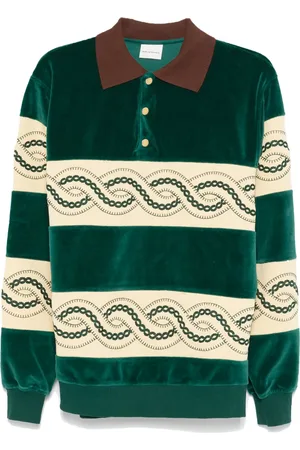Drôle de Monsieur Playera tipo polo bordada