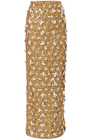 Carolina Herrera Falda midi con detalles de lentejuelas