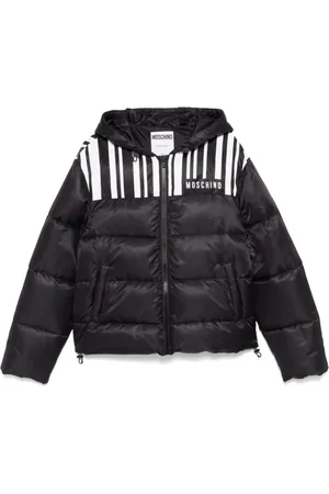 Moschino Chamarra capitonada con logo estampado