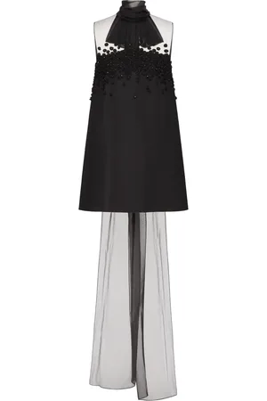 VALENTINO GARAVANI Vestido corto de seda bordado con lentejuelas