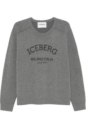 Iceberg Suéter con logo en intarsia