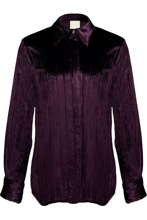 Paula Camisa de terciopelo plisada