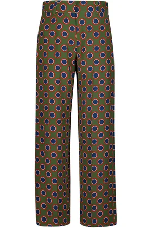 Paula Pantalones de seda estampados