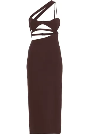 Nensi Dojaka Vestido midi con diseño asimétrico