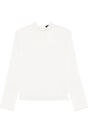 THEORY Blusa de seda con detalle de mascada