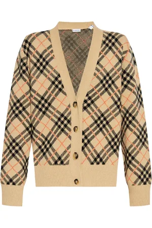 Burberry Cárdigan de cachemira con motivo de cuadros
