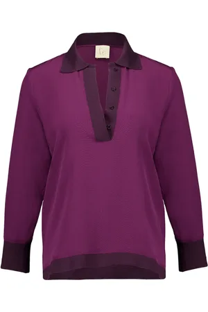Paula Blusa de seda con cuello en V