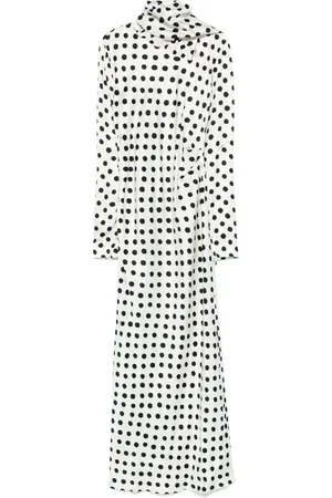 Msgm Vestido largo con estampado de lunares