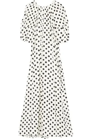 Msgm Vestido midi con estampado de lunares